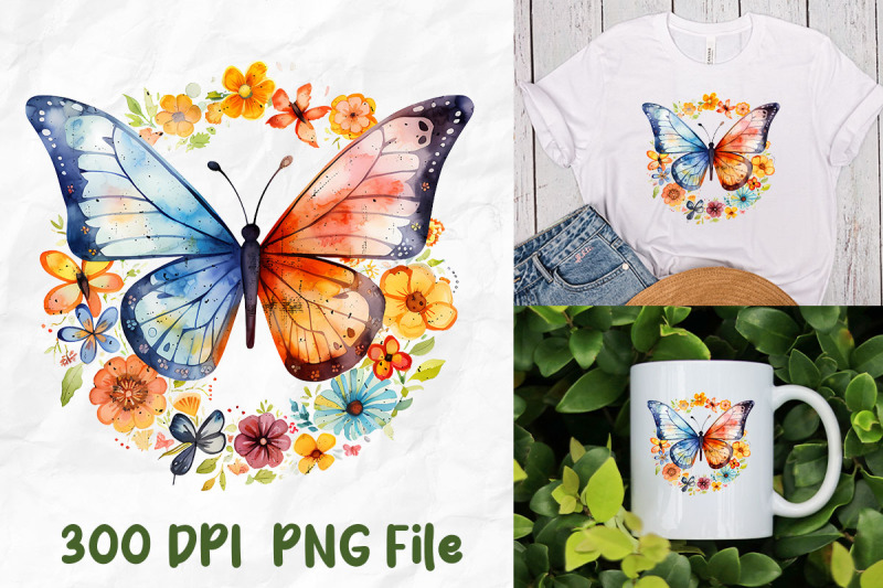 hippie-flower-wreath-butterfly