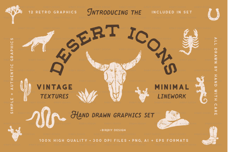 desert-icons-hand-drawn-graphics-set