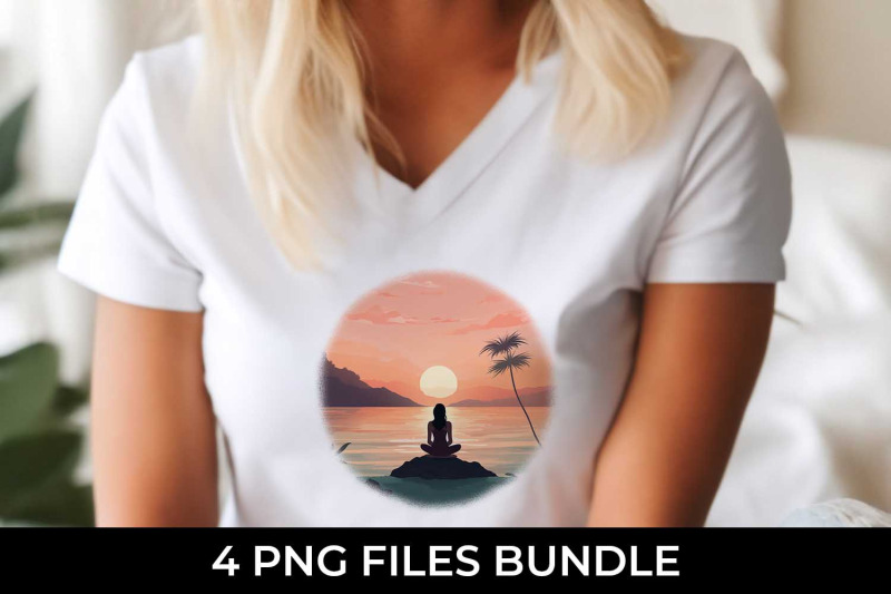 sunset-serenity-yoga-t-shirt-sublimation-bundle