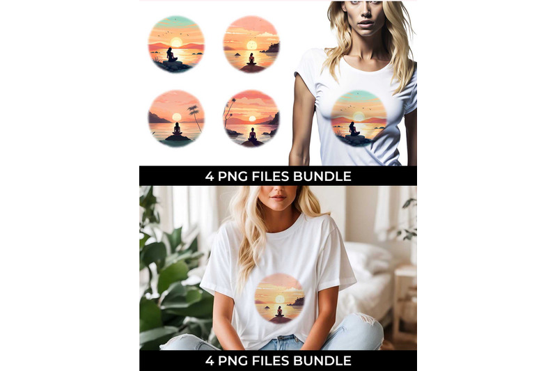 sunset-serenity-yoga-t-shirt-sublimation-bundle