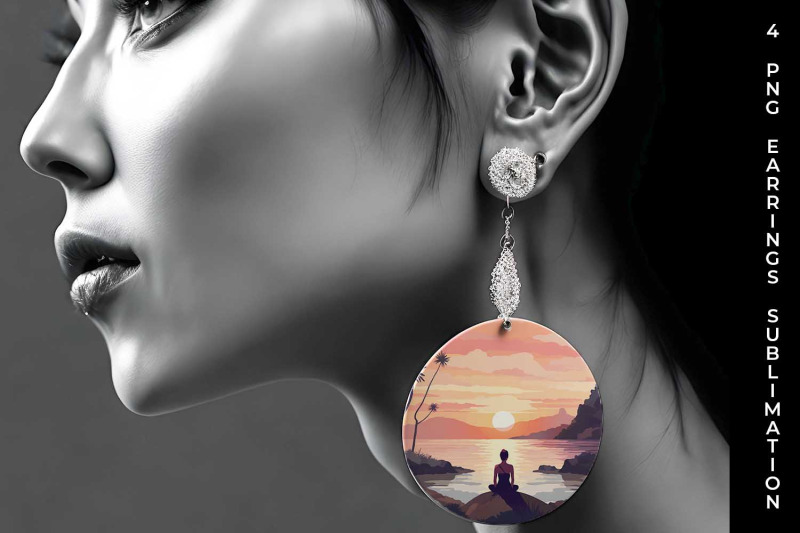 sunset-serenity-yoga-earrings-sublimation-bundle