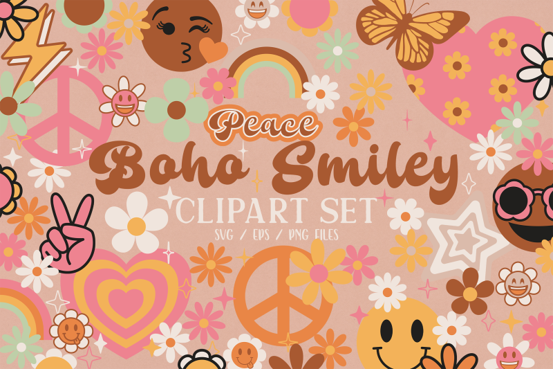 boho-retro-happy-smiles-clipart-pastel-retro-boho-hippie-svg-png-eps