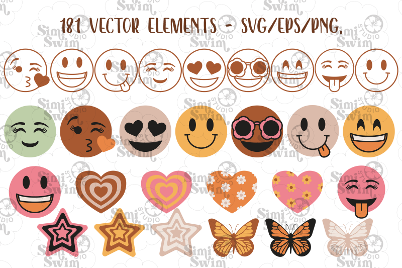 boho-retro-happy-smiles-clipart-pastel-retro-boho-hippie-svg-png-eps