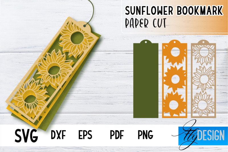 sunflower-bookmark-svg-summer-bookmark-svg-book-lover