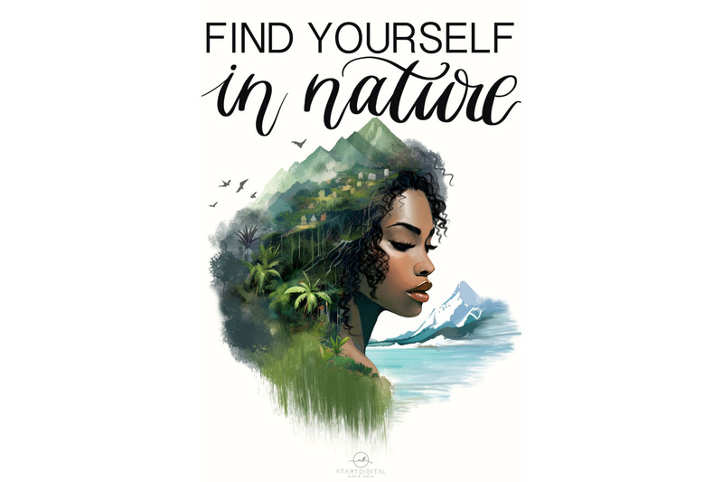 find-yourself-in-nature-png-digital-illustration-sublimation-art-for