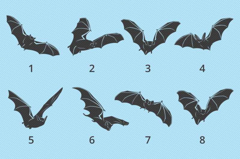 bats-silhouettes-set-svg