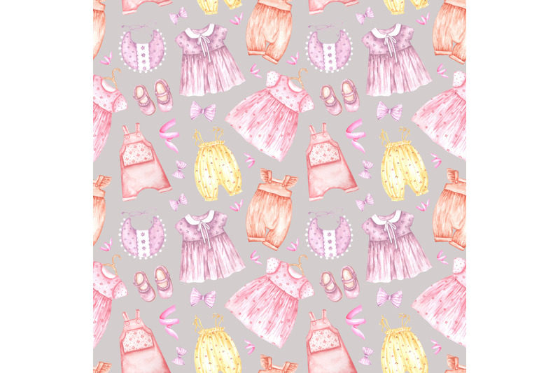 baby-girl-clothing-watercolor-seamless-pattern-dress-romper-boho