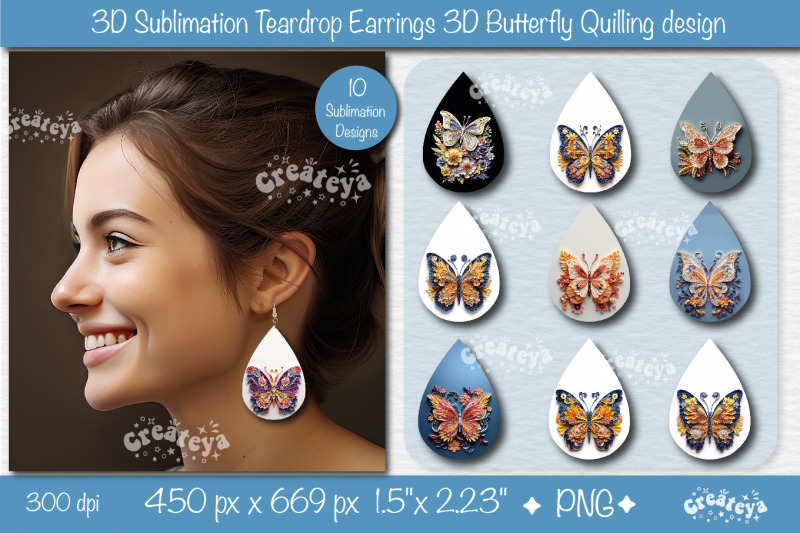 3d-earrings-sublimation-bundle-3d-butterfly-teardrop-earring-3d-sublim