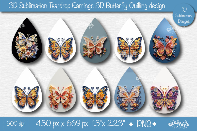 3d-earrings-sublimation-bundle-3d-butterfly-teardrop-earring-3d-sublim