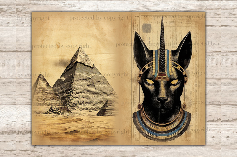 egypt-junk-journal-pages-printable-scrapbook-paper-set