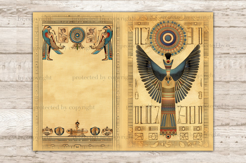 egypt-junk-journal-pages-printable-scrapbook-paper-set