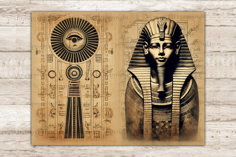 egypt-junk-journal-pages-printable-scrapbook-paper-set