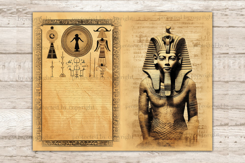 egypt-junk-journal-pages-printable-scrapbook-paper-set