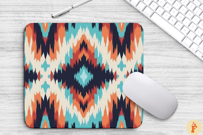 ethnic-pattern-boho-ikat-mouse-pad