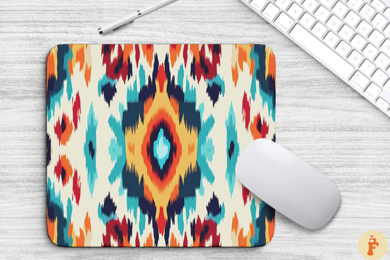 ethnic-pattern-boho-ikat-mouse-pad