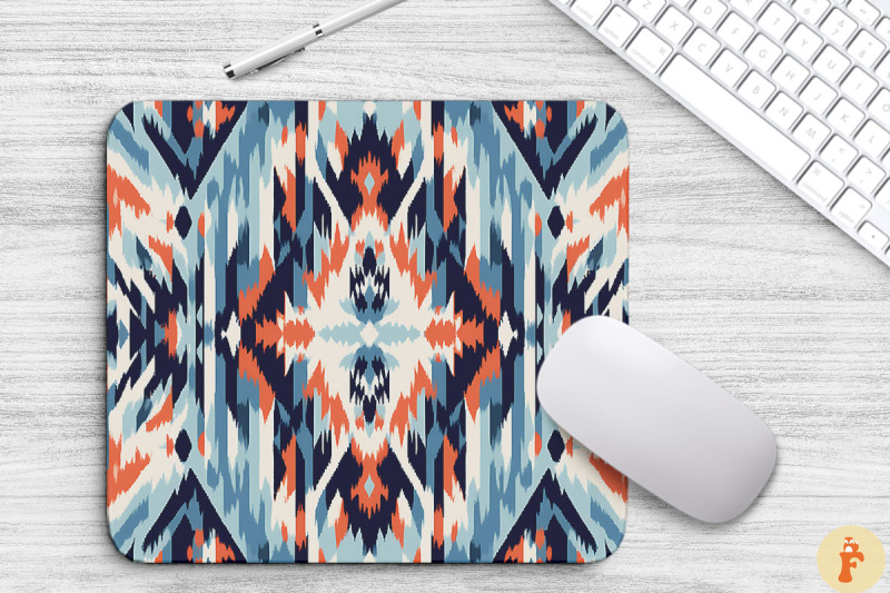 geometric-ethnic-ikat-boho-mouse-pad