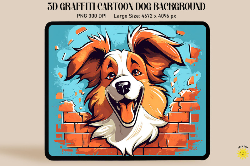 3d-graffiti-cartoon-dog-background