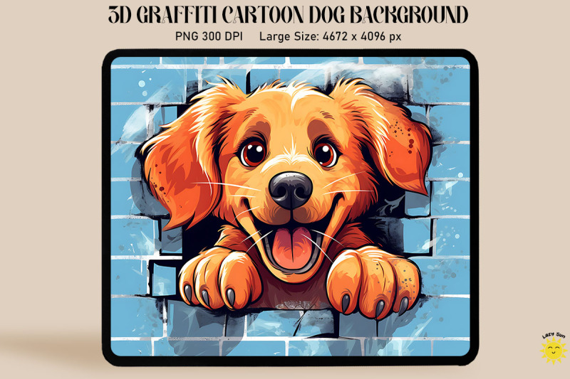 3d-graffiti-cartoon-dog-background