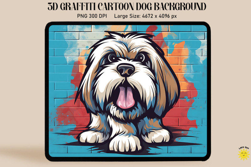 3d-graffiti-cartoon-dog-background