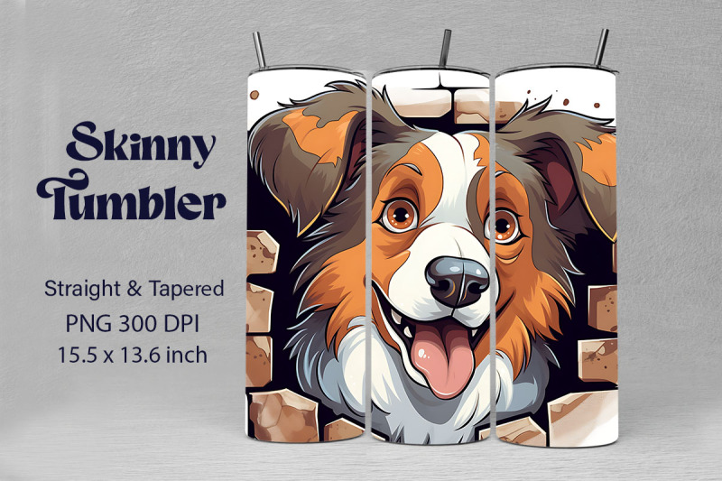 3d-graffiti-happy-australian-shepherd