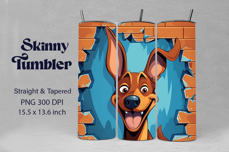 3d-graffiti-happy-pinscher-dog