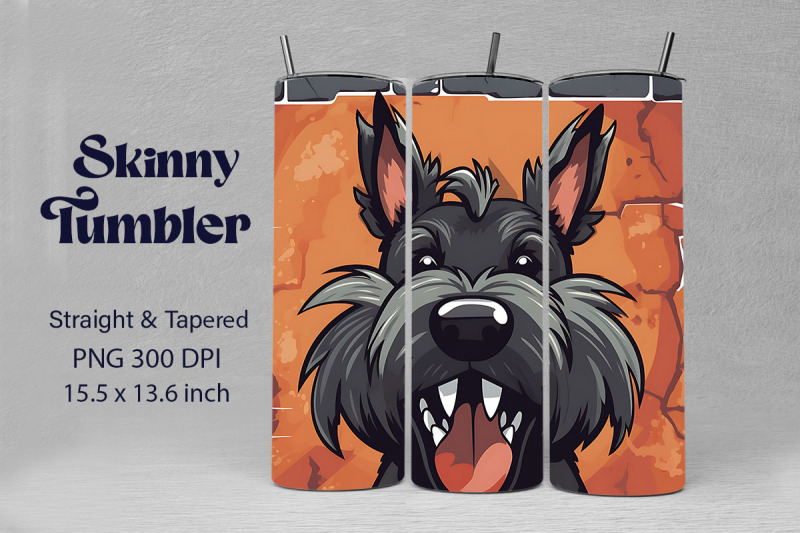 3d-graffiti-happy-scottish-terrier-dog