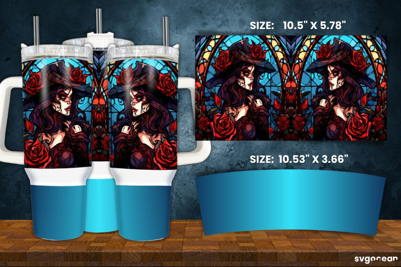 stained-glass-halloween-tumbler-wrap-40-oz-sublimation