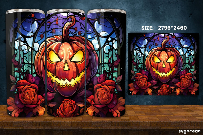 stained-glass-halloween-tumbler-wrap-20-oz-sublimation