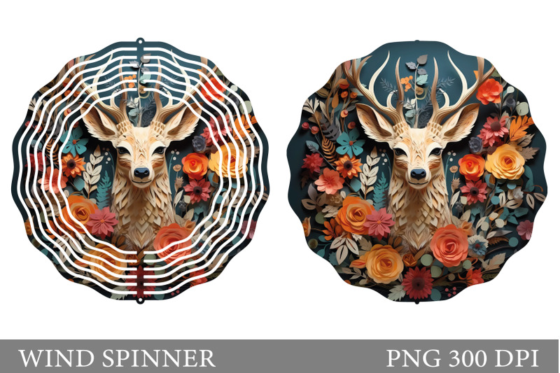 3d-reindeer-wind-spinner-paper-reindeer-spinner-sublimation