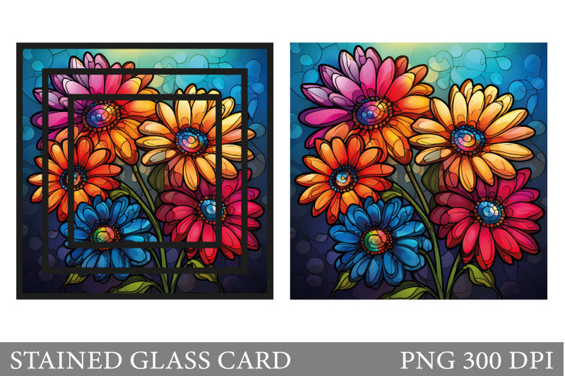 daisy-stained-glass-card-stained-glass-rainbow-flower-card