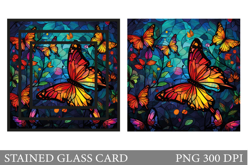 stained-glass-butterfly-card-stained-glass-card-sublimation