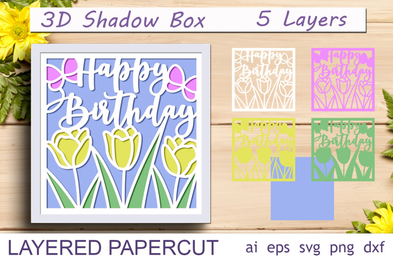 3d-happy-birthday-card-with-flowers-shadow-box-layered