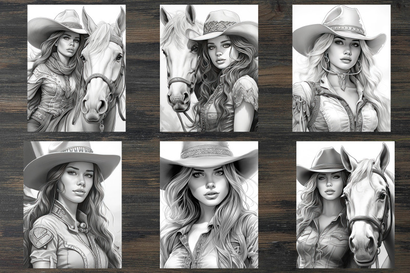 western-cowgirl-coloring-pages