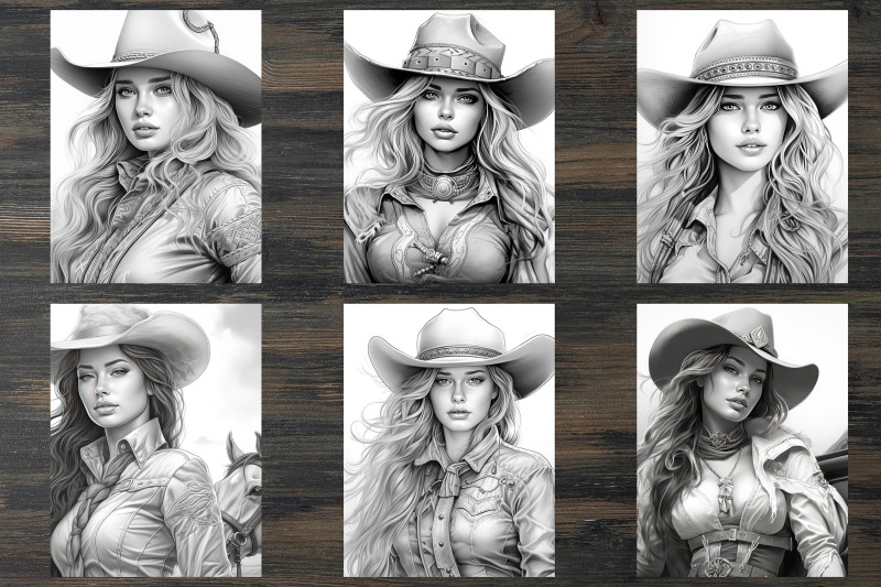 western-cowgirl-coloring-pages
