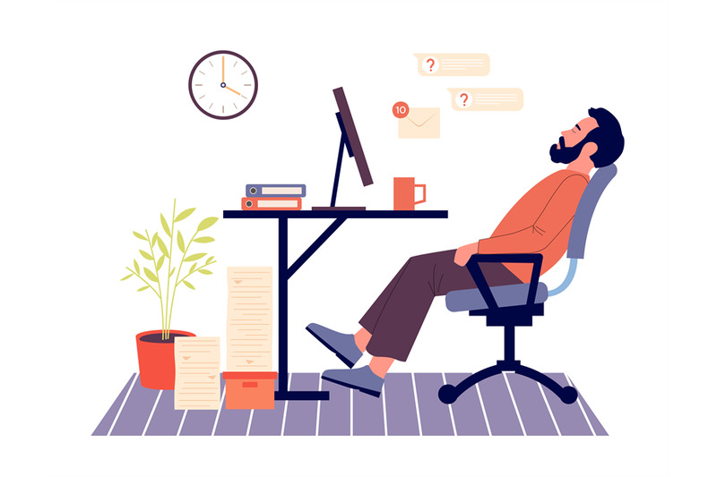 procrastination-concept-male-employee-sitting-at-workplace-and-restin