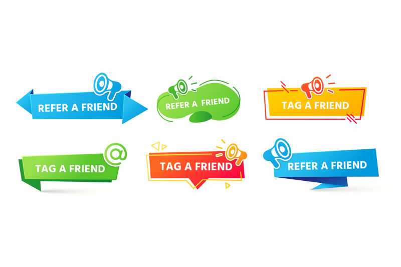 referral-program-label-friends-recommendation-and-social-marketing-ta