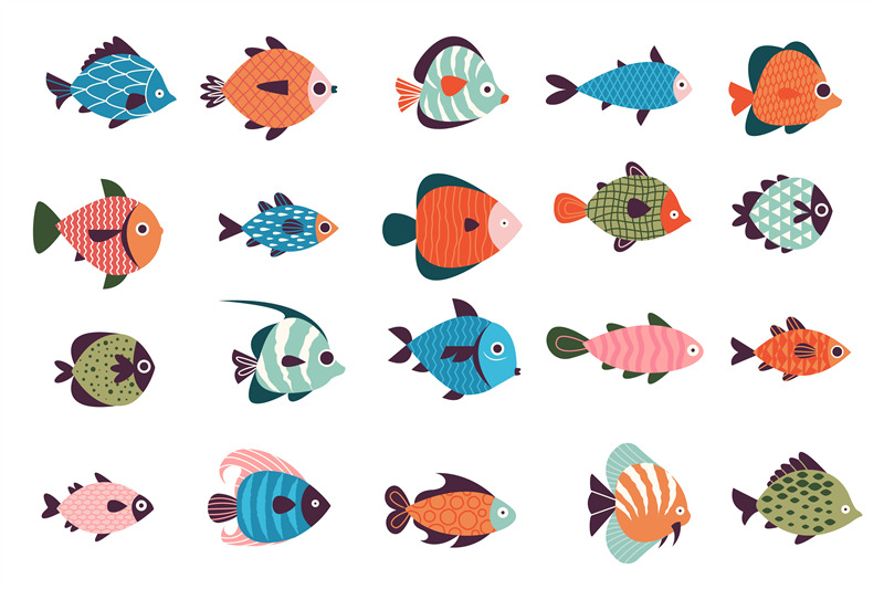 exotic-fish-collection-cartoon-marine-underwater-wildlife-colorful-o