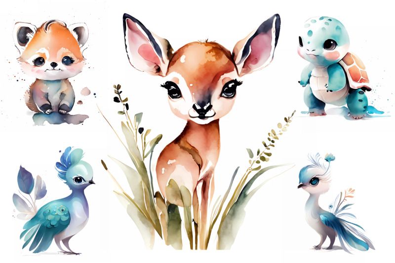 cute-baby-jungle-animals-in-watercolor