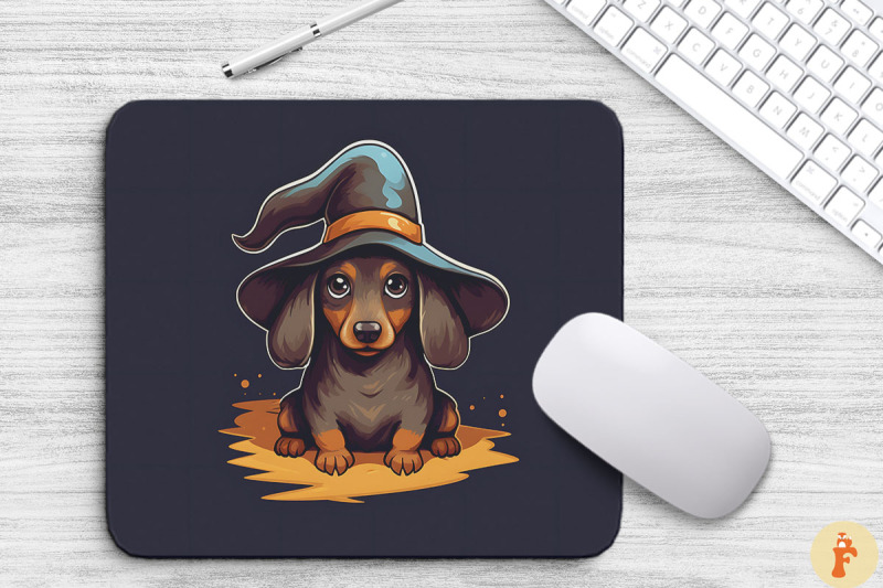 funny-dog-in-witch-039-s-hat-mouse-pad