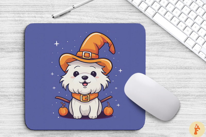 cute-white-terrier-dog-in-a-witch-039-s-hat