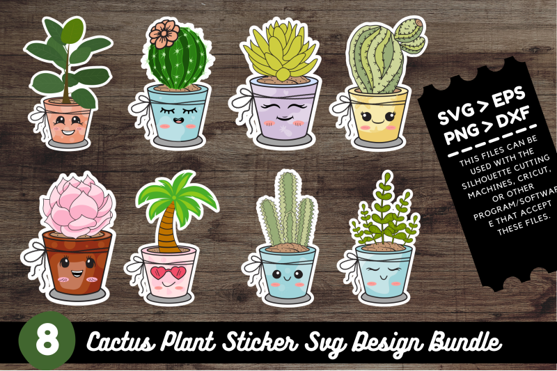 cactus-plant-sticker-bundle