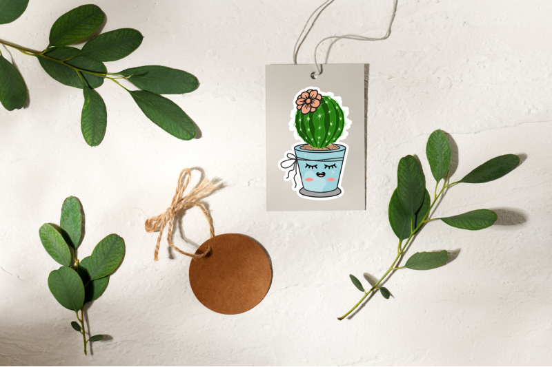 cactus-plant-sticker-bundle