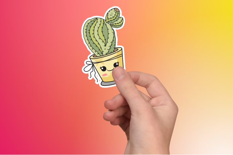 cactus-plant-sticker-bundle