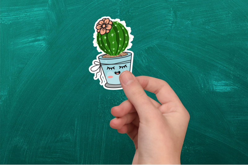 cactus-plant-sticker-bundle