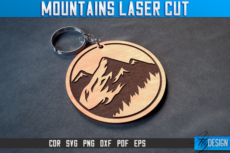 mountains-keychain-laser-cut-svg-camping-laser-cut-svg-design-cnc