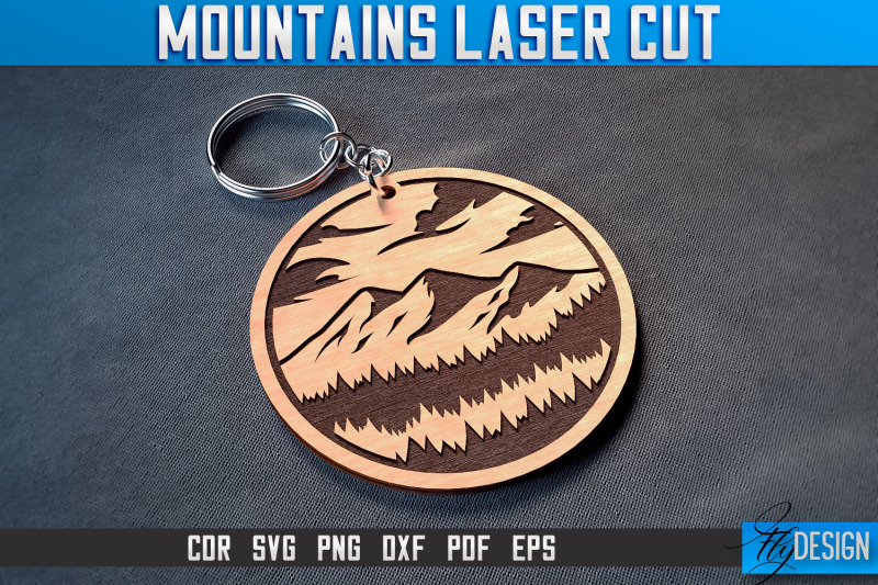 mountains-keychain-laser-cut-svg-camping-laser-cut-svg-design-cnc