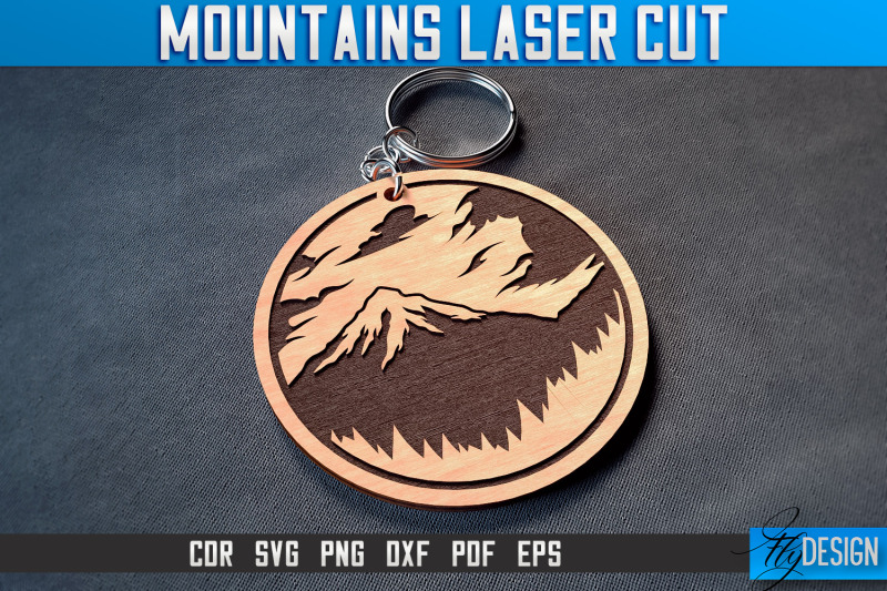 mountains-keychain-laser-cut-svg-camping-laser-cut-svg-design-cnc