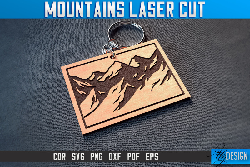 mountains-keychain-laser-cut-svg-camping-laser-cut-svg-design-cnc