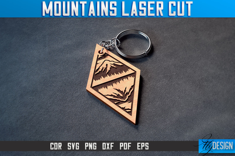 mountains-keychain-laser-cut-svg-camping-laser-cut-svg-design-cnc