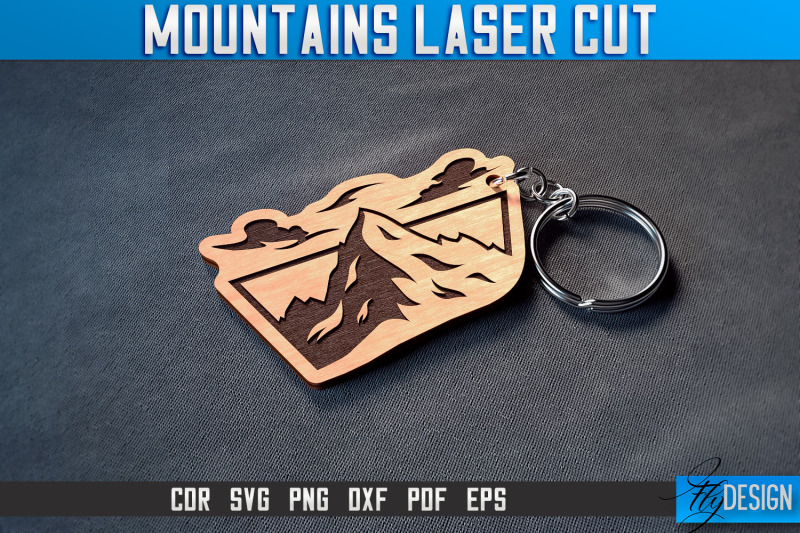 mountains-keychain-laser-cut-svg-camping-laser-cut-svg-design-cnc
